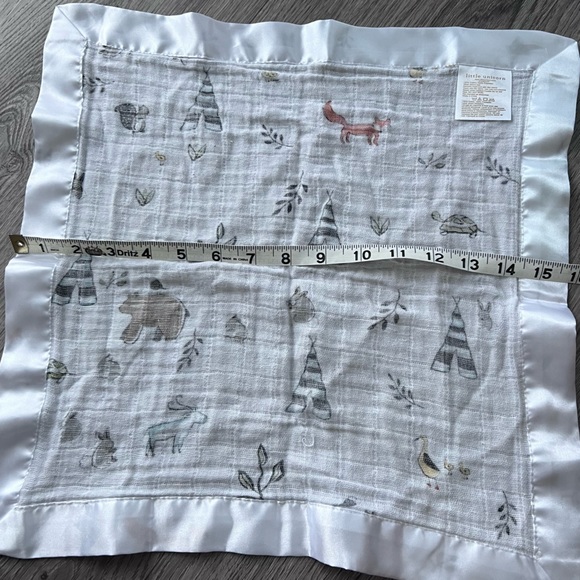 Little unicorn Cotton Muslin Baby Security Blanket woodland animals - Picture 5 of 5